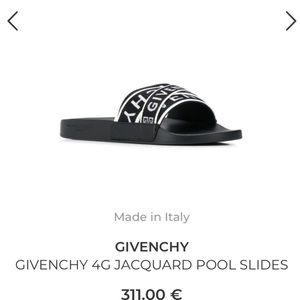 Givenchy Black Rubber Pool Slides